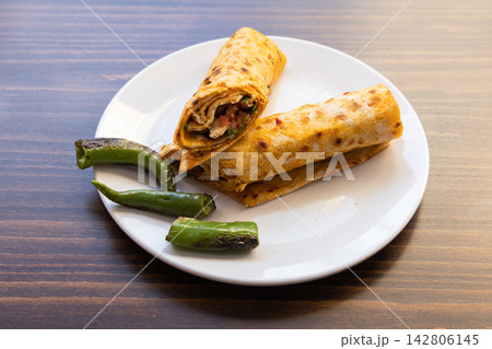 delicious turkish kebab on a table 142806145