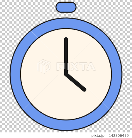 Flat style icon illustration of a blue stopwatch timer clock isolated on transparent background. Colorful graphic design element clip art for speed time measurement assets. Flat style icon illustration of a blue stopwatch timer clock isolated on transparent background. Colorful graphic design element clip art for speed time measurement assets. 142806459