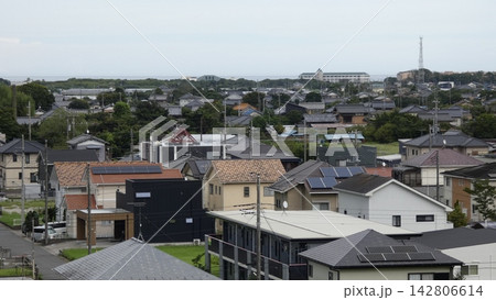 千葉県一宮市の俯瞰ロング③ 千葉県一宮市の俯瞰ロング③ 142806614