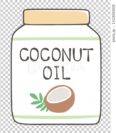 coconut oil illustration coconut oil illustration 142806808