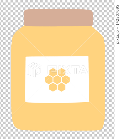 瓶入り蜂蜜のイラスト 142807695