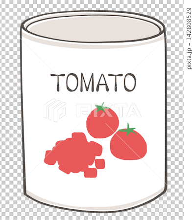 Illustration of a can of chopped tomatoes Illustration of a can of chopped tomatoes 142808529