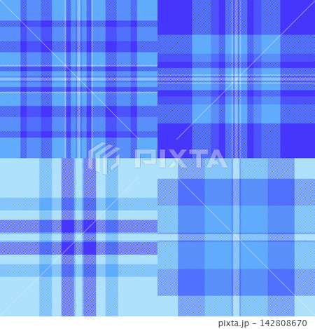 Fashion oriented plaid collection textile workflows. The pack provides consistent tartan spacing for fabric printing. Vector resolution stays reliable. 142808670