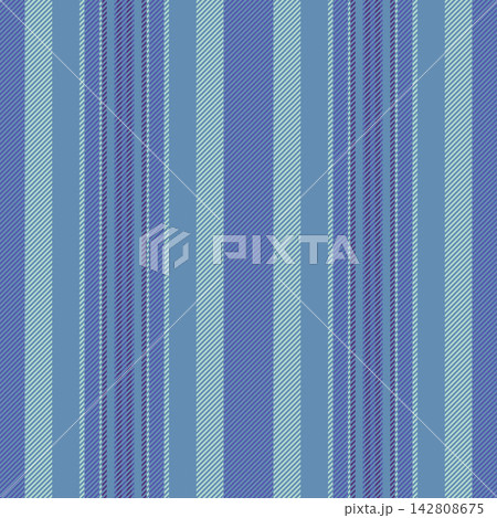 Upright bands form a seasonal stripe repeat with a steady visual cadence and crisp fabric character. Cyan and blue shades make the seamless textile surface feel classic fabric appeal. 142808675
