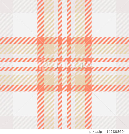 Worn seamless vector pattern, furniture background fabric check. Free plaid texture tartan textile in white and red colors. Worn seamless vector pattern, furniture background fabric check. Free plaid texture tartan textile in white and red colors. 142808694