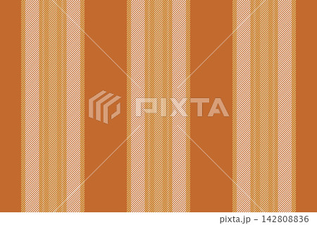 Image textile stripe background, knot lines texture seamless. Towel vertical vector fabric pattern in orange and white colors. 142808836