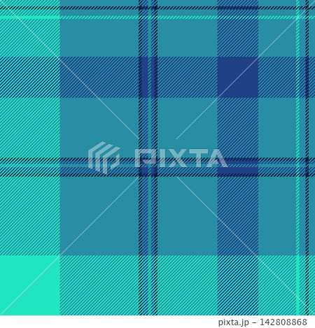 Tracery seamless pattern vector, sketching texture check background. Age textile tartan fabric plaid in cyan and teal colors. Tracery seamless pattern vector, sketching texture check background. Age textile tartan fabric plaid in cyan and teal colors. 142808868