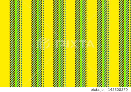 Vndividuality texture vector fabric, path textile pattern seamless. Fat stripe vertical lines background in bright and cyan colors. 142808870