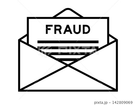 Envelope and letter sign with word fraud as the headline Envelope and letter sign with word fraud as the headline 142809069