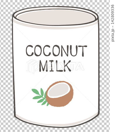 Coconut milk can illustration Coconut milk can illustration 142809336