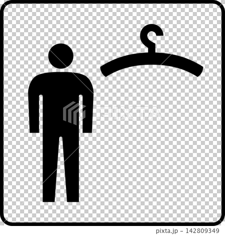 pictogram of a changing room pictogram of a changing room 142809349