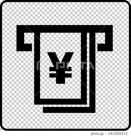 Cash service pictogram Cash service pictogram 142809351