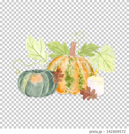 Orange pumpkin with green speckles and a brown stem. Hand-painted watercolor autumn harvest element perfect for Thanksgiving design, Halloween, seasonal stationery, packaging, rustic kitchen decor Orange pumpkin with green speckles and a brown stem. Hand-painted watercolor autumn harvest element perfect for Thanksgiving design, Halloween, seasonal stationery, packaging, rustic kitchen decor 142809572