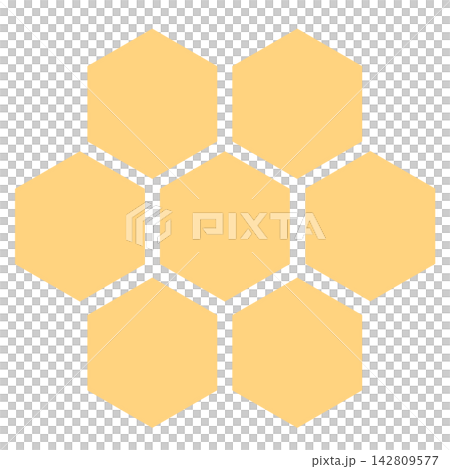 A mark made up of hexagons 142809577