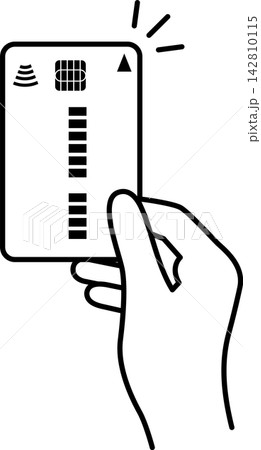 クレジットカード・キャッシュレス決済のイラストカード 142810115