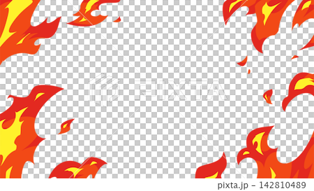 Flame effect background illustration_with ample white space_16:9 Flame effect background illustration_with ample white space_16:9 142810489