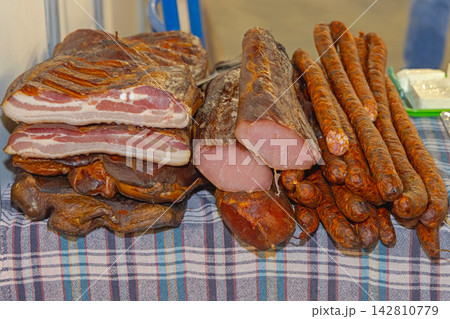 Dried Smoked Pork Meat Dried Smoked Pork Meat 142810779