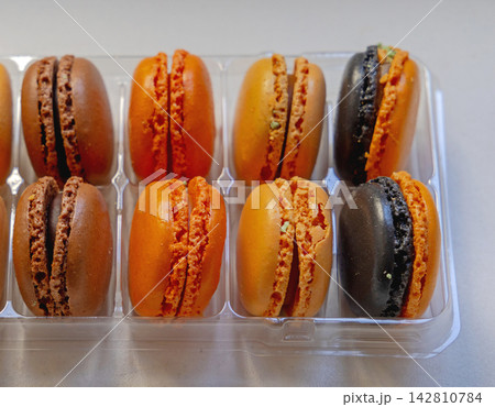 Halloween Colours Macarons Tray Halloween Colours Macarons Tray 142810784