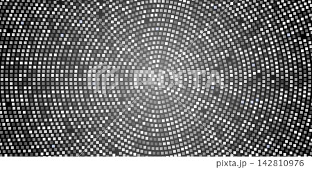 Disco ball background with silver glitter and light vector 142810976