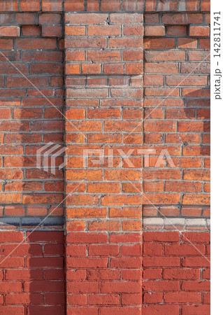 Fragment of a 19th century brick wall Fragment of a 19th century brick wall 142811741