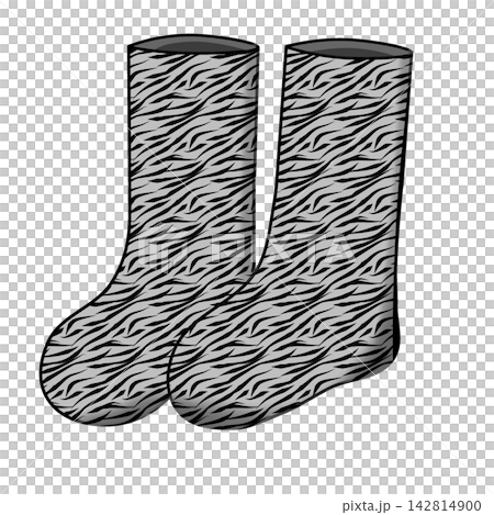 Zebra Print Winter Boots Pair Isolated Zebra Print Winter Boots Pair Isolated 142814900