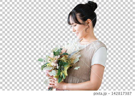 時尚的女人與乾燥花贓物 時尚的女人與乾燥花贓物 142817387