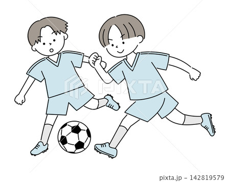 サッカーをする男の子たち サッカーをする男の子たち 142819579