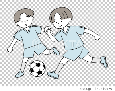 サッカーをする男の子たち サッカーをする男の子たち 142819579
