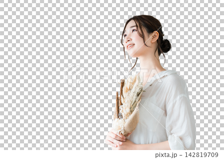 時尚的女人與乾燥花贓物 時尚的女人與乾燥花贓物 142819709