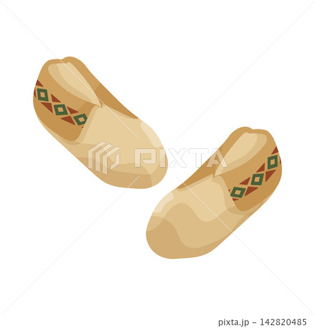 Illustration of Traditional Footwear 142820485