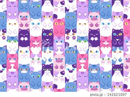 ねこぎっしり A4 ファンシー ねこぎっしり A4 ファンシー 142821897