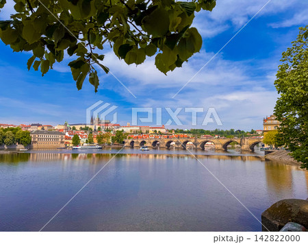 Prague along the river near the castle district Prague along the river near the castle district 142822000