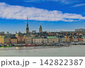 Stockholm Sweden, city skyline at Gamla Stan and Stockholm port 142822387