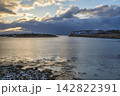Tromso Norway, sunset winter nature landscape at Sommaroy bridge 142822391