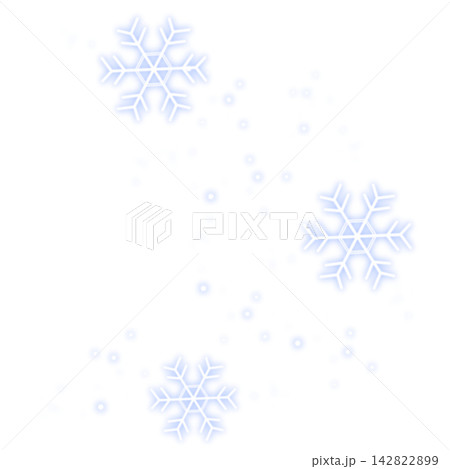 薄い青色のキラキラした光と雪のイラスト 142822899
