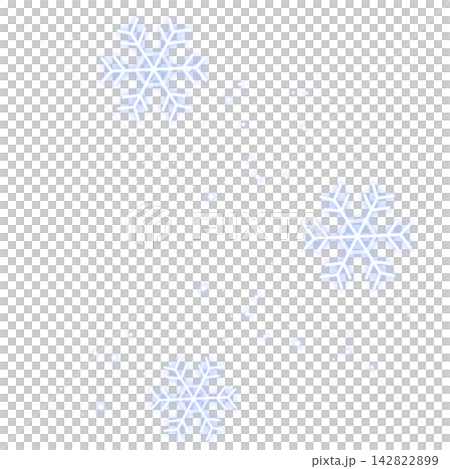 薄い青色のキラキラした光と雪のイラスト 142822899