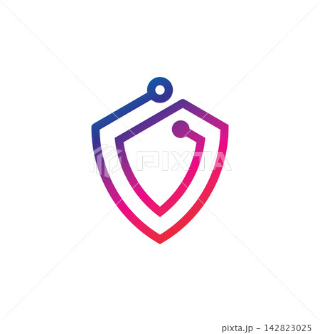 Cyber Security Shield Tech Circuit Line Art Cyber Security Shield Tech Circuit Line Art 142823025