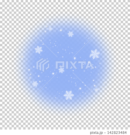一個淺藍色的圓形雪框 一個淺藍色的圓形雪框 142823484