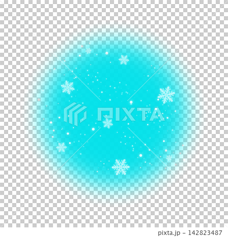 Light blue round snow frame Light blue round snow frame 142823487