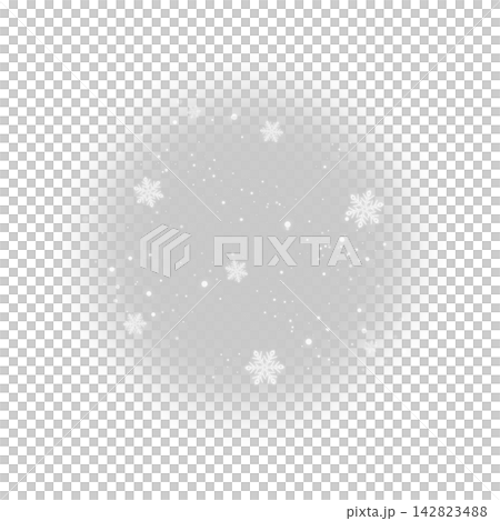 Gray round snow frame 142823488