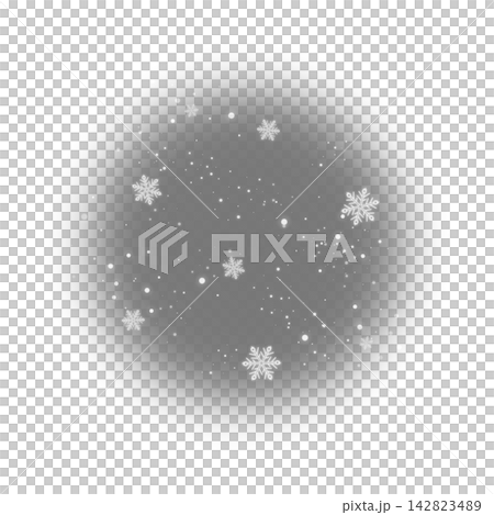 Black round snow frame 142823489