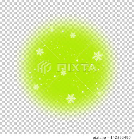 Yellow-green round snow frame Yellow-green round snow frame 142823490