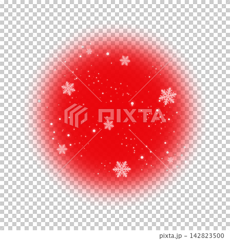 Red round snow frame 142823500