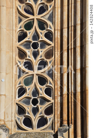 Batalha Monastery's intricate window designs showcasing Gothic architecture in Portugal Batalha Monastery's intricate window designs showcasing Gothic architecture in Portugal 142824408