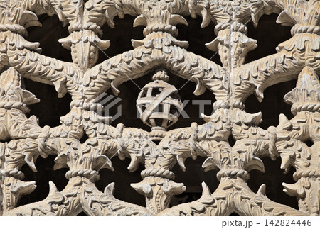 Intricate architecture of Batalha Monastery in Portugal, a UNESCO World Heritage site 142824446