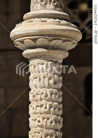 Intricate stone column detail at Batalha monastery in Portugal Intricate stone column detail at Batalha monastery in Portugal 142824455