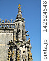 Architectural details of Convento de Cristo in Tomar, Portugal on a clear day 142824548