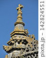 Architectural details of Convento de Cristo in Tomar, Portugal on a clear day 142824551
