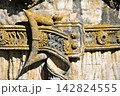 Stone carved belt buckle at Convento de Cristo in Portugal 142824555