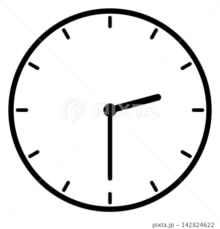 2時30分を示すシンプルな時計の文字盤 142824622
